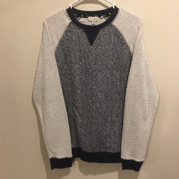 Guess Other - Guess sweatshirt lightweight soft blue and gray